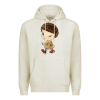 Oatmeal Heather Little Yoshitomo Knives Premium Hoodie - artisFamous
