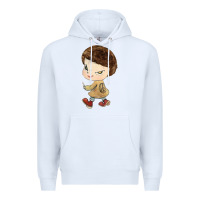 White Little Yoshitomo Knives Premium Hoodie - artisFamous