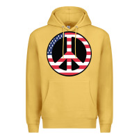 Antique Gold United states peace symbol Premium Hoodie - artisFamous