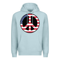 Blue Mist United states peace symbol Premium Hoodie - artisFamous