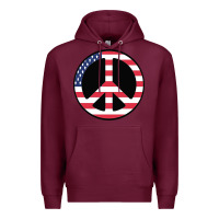 Burgundy United states peace symbol Premium Hoodie - artisFamous