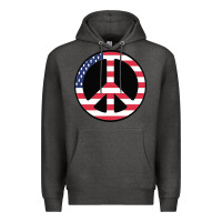 Charcoal Heather United states peace symbol Premium Hoodie - artisFamous