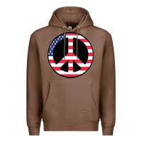 Chestnut United states peace symbol Premium Hoodie - artisFamous