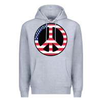 Heather Grey United states peace symbol Premium Hoodie - artisFamous