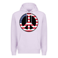 Lilac United states peace symbol Premium Hoodie - artisFamous