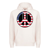 Pale Pink United states peace symbol Premium Hoodie - artisFamous