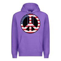 Purple United states peace symbol Premium Hoodie - artisFamous
