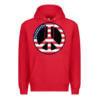 Red United states peace symbol Premium Hoodie - artisFamous