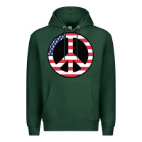 Sports Green United states peace symbol Premium Hoodie - artisFamous