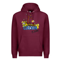 Burgundy calvin hobbes Premium Hoodie - artisFamous