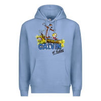 Colony Blue calvin hobbes Premium Hoodie - artisFamous