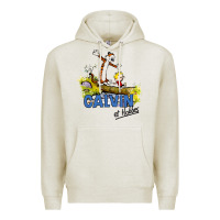 Oatmeal Heather calvin hobbes Premium Hoodie - artisFamous
