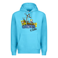Ocean Blue calvin hobbes Premium Hoodie - artisFamous