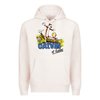 Pale Pink calvin hobbes Premium Hoodie - artisFamous