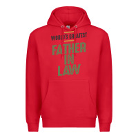 Red World's Greatest Father-In-Law - Dad and Grandpa Premium Hoodie - artisFamous
