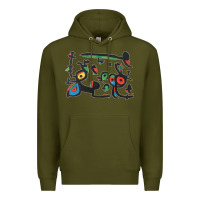 Army Green Contemporary Miro Premium Hoodie - artisFamous