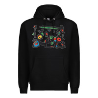 Black Contemporary Miro Premium Hoodie - artisFamous