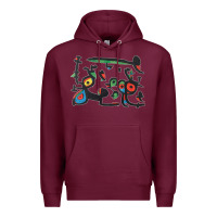 Burgundy Contemporary Miro Premium Hoodie - artisFamous