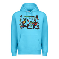 Ocean Blue Contemporary Miro Premium Hoodie - artisFamous