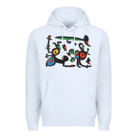 White Contemporary Miro Premium Hoodie - artisFamous