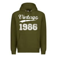 Army Green vintage 1986 Premium Hoodie - artisFamous