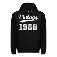 Black vintage 1986 Premium Hoodie - artisFamous