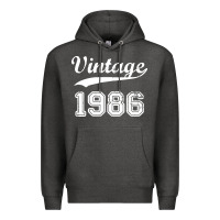 Charcoal Heather vintage 1986 Premium Hoodie - artisFamous
