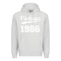 Dove Grey vintage 1986 Premium Hoodie - artisFamous