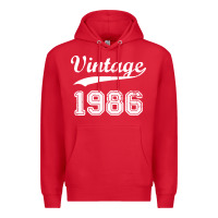 Red vintage 1986 Premium Hoodie - artisFamous