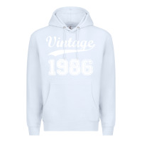 White vintage 1986 Premium Hoodie - artisFamous
