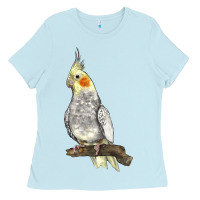 Baby Blue Cocktail Parrot Ladies Tee - LillyAllenDesigns