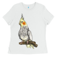 White Cocktail Parrot Ladies Tee - LillyAllenDesigns