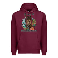 Burgundy Just A Girl Who Loves Horses Premium Hoodie - artisFamous