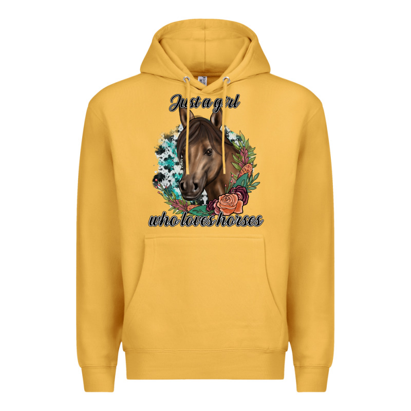 Just A Girl Who Loves Horses Premium Hoodie by artisFamous | Teevron