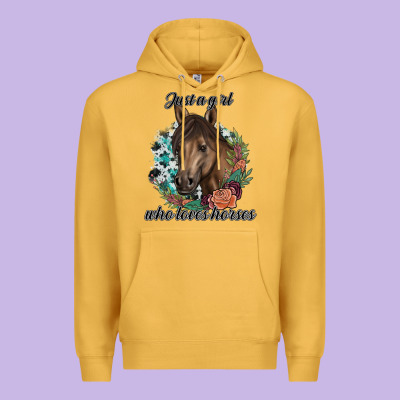 Just A Girl Who Loves Horses Premium Hoodie Designed By Artisfamous