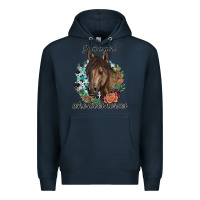 Navy Just A Girl Who Loves Horses Premium Hoodie - artisFamous