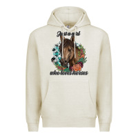 Oatmeal Heather Just A Girl Who Loves Horses Premium Hoodie - artisFamous