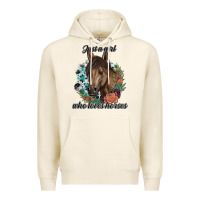 Tofu Just A Girl Who Loves Horses Premium Hoodie - artisFamous