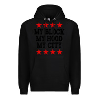 Black my block my hood my city Premium Hoodie - artisFamous