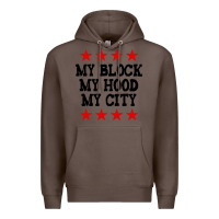 Coffee my block my hood my city Premium Hoodie - artisFamous