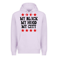 Lilac my block my hood my city Premium Hoodie - artisFamous