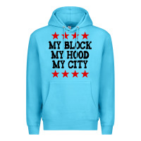 Ocean Blue my block my hood my city Premium Hoodie - artisFamous