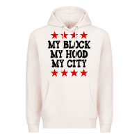 Pale Pink my block my hood my city Premium Hoodie - artisFamous