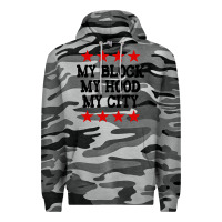 Slate Camo my block my hood my city Premium Hoodie - artisFamous
