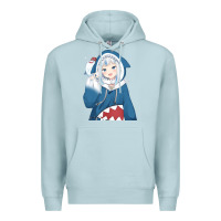 Blue Mist Smile Beautiful Gawr Gura Premium Hoodie - artisFamous