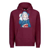 Burgundy Smile Beautiful Gawr Gura Premium Hoodie - artisFamous