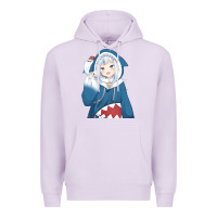Lilac Smile Beautiful Gawr Gura Premium Hoodie - artisFamous