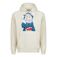 Oatmeal Heather Smile Beautiful Gawr Gura Premium Hoodie - artisFamous