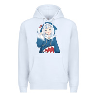 White Smile Beautiful Gawr Gura Premium Hoodie - artisFamous