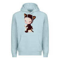 Blue Mist Yoshitomo Nara Cute Cat Premium Hoodie - artisFamous